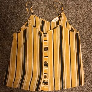 Button down striped tank top